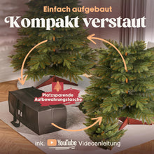 Lade das Bild in den Galerie-Viewer, Premium Weihnachtsbaum Künstlich 180Cm -TESTSIEGER - Naturgetreu, Dichte Zweige, Künstlicher Weihnachtsbaum Mit Holzständer Und Aufbewahrungstasche – Tannenbaum Künstlich Von Pure Living
