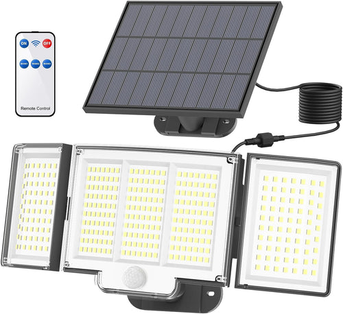 SIGRILL Solarlampen Für Außen, Solar Strahler Solarleuchte Mit Bewegungsmelder, 348 Led Solar Mit Bewegungsmelder 3 Modi IP67 Wasserdichte 270°Beleuchtungswinkel Aussenleuchte Für Terrassen/Garagen