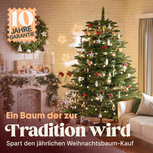 Lade das Bild in den Galerie-Viewer, Premium Weihnachtsbaum Künstlich 180Cm -TESTSIEGER - Naturgetreu, Dichte Zweige, Künstlicher Weihnachtsbaum Mit Holzständer Und Aufbewahrungstasche – Tannenbaum Künstlich Von Pure Living
