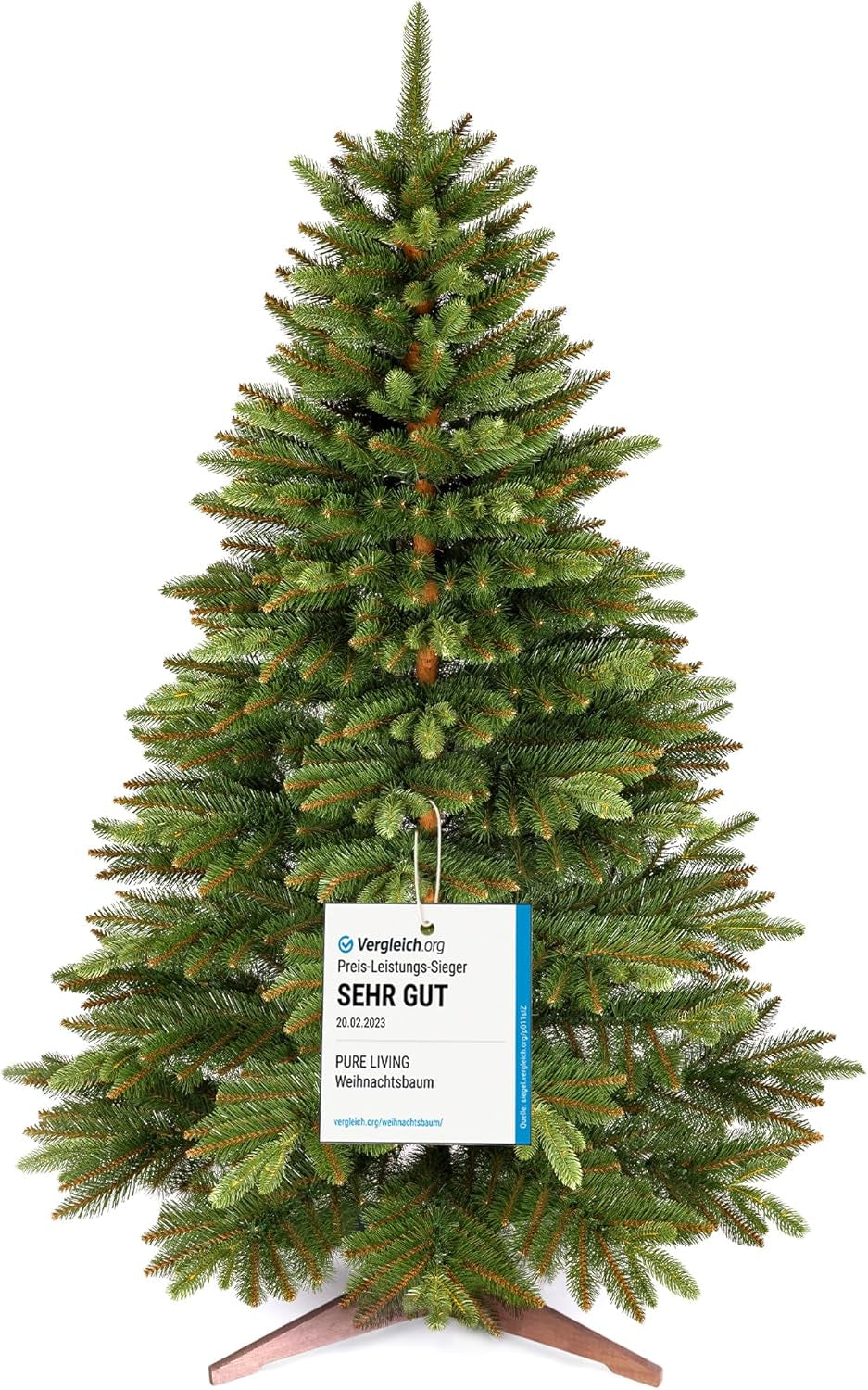 Premium Weihnachtsbaum Künstlich 180Cm -TESTSIEGER - Naturgetreu, Dichte Zweige, Künstlicher Weihnachtsbaum Mit Holzständer Und Aufbewahrungstasche – Tannenbaum Künstlich Von Pure Living