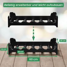 Lade das Bild in den Galerie-Viewer, ARTECSIS Weinregal Stapelbar Kunststoff Für 24 Flaschen, Stabiles Flaschenregal in Gastronomie-Qualität, Modular Erweiterbar, Schwarz
