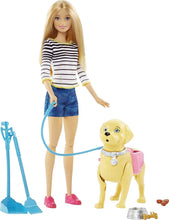 Lade das Bild in den Galerie-Viewer, Barbie Walk and Potty Pup, Barbie-Puppe Mit Blonden Haaren Und Laufendem Hund, Kotschaufel, Barbie-Accessoires, Inkl. Barbie-Puppe Und Barbie-Hund, Geschenk Für Kinder, Spielzeug Ab 3 Jahre,Dwj68
