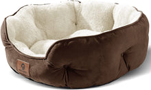 Lade das Bild in den Galerie-Viewer, Small Dog Bed for Small Dogs, Cat Beds for Indoor Cats, Pet Bed for Puppy and Kitty, Extra Soft &amp; Machine Washable with Anti-Slip &amp; Water-Resistant Oxford Bottom, Brown, 20 Inches
