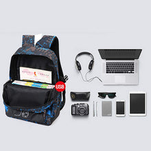 Lade das Bild in den Galerie-Viewer, Asge Rucksack Jungen Schulrucksack Mädchen Teenager Jugendliche Coole Schule Daypacks Kinder Reflektierender Schultasche Outdoor Camping Groß Schulranzen Wasserdicht Ranzen Schultertaschen Set
