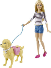 Lade das Bild in den Galerie-Viewer, Barbie Walk and Potty Pup, Barbie-Puppe Mit Blonden Haaren Und Laufendem Hund, Kotschaufel, Barbie-Accessoires, Inkl. Barbie-Puppe Und Barbie-Hund, Geschenk Für Kinder, Spielzeug Ab 3 Jahre,Dwj68
