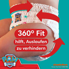 Lade das Bild in den Galerie-Viewer, Pampers Windeln Paw Patrol Pants Größe 6 (14-19Kg) Baby-Dry, Extra Large Mit Stop- Und Schutz Täschchen, MONATSBOX, 138 Höschenwindeln
