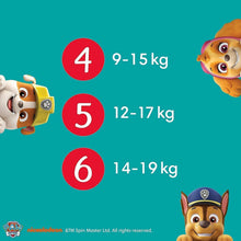 Lade das Bild in den Galerie-Viewer, Pampers Windeln Paw Patrol Pants Größe 6 (14-19Kg) Baby-Dry, Extra Large Mit Stop- Und Schutz Täschchen, MONATSBOX, 138 Höschenwindeln
